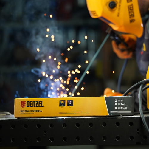 Электроды DER-3, диам. 4 мм, 5 кг, рутиловое покрытие Denzel по ценам производителя в Воронеже с доставкой по всей России