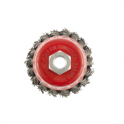 Щетка для УШМ, 75 мм, М14, "чашка", двухрядная, крученая проволока 0.8 мм Matrix по ценам производителя в Воронеже с доставкой по всей России