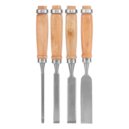 Набор долот-стамесок, 6-12-18-24 мм, плоских, деревянные рукоятки Sparta по ценам производителя в Воронеже с доставкой по всей России