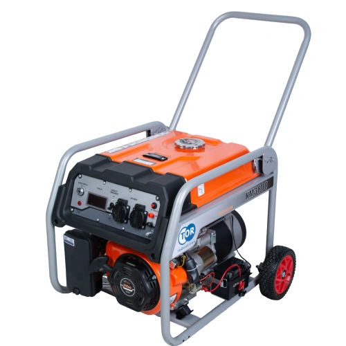 Генератор бензиновый 2,5 кВт 220В 16 л с электростартером и колесами TOR KM3800H по ценам производителя в Воронеже с доставкой по всей России