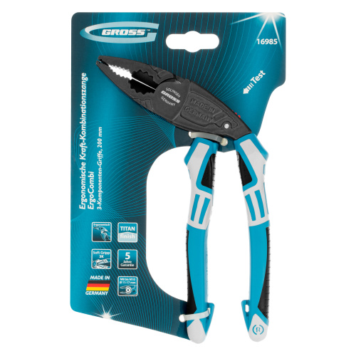Плоскогубцы комбинированные с изогнутой головой, трехкомпонентные рукоятки, 200 мм Gross по ценам производителя в Воронеже с доставкой по всей России