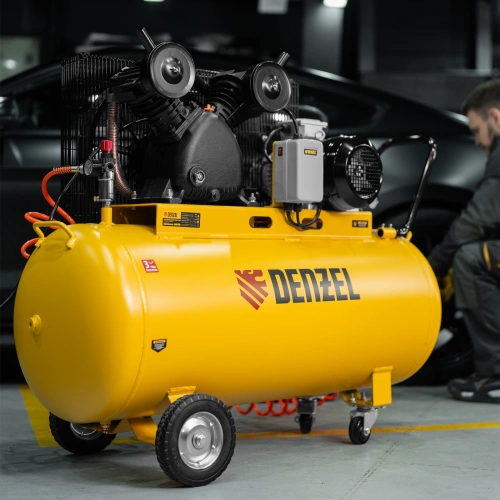 Компрессор воздушный BCI3000-T/200, ременный привод , 3.0 кВт, 200 литров, 530 л/мин Denzel по ценам производителя в Воронеже с доставкой по всей России