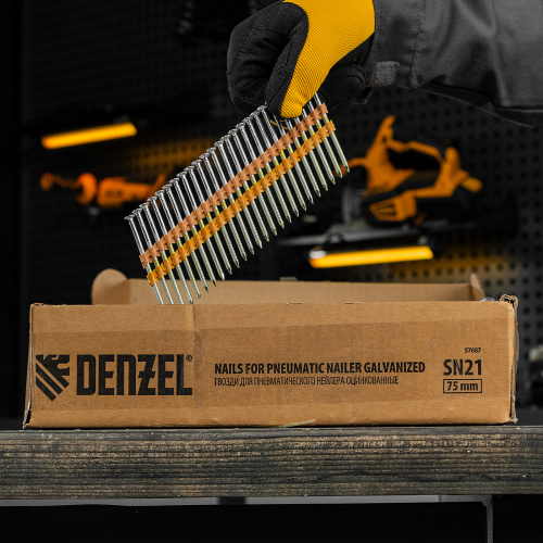 Гвозди для пнев. нейлера (оцинк.) длина - 75 мм, диам. - 3,05 мм, 2000 шт. Denzel по ценам производителя в Воронеже с доставкой по всей России