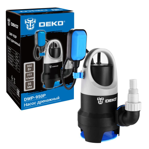 Насос дренажный DEKO DWP-950P (грязевая, поплавок, 220В, 950Вт, пластик) по ценам производителя в Воронеже с доставкой по всей России