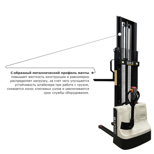 Самоходный электроштабелер PROLIFT M2 SDR 1516-S по ценам производителя в Воронеже с доставкой по всей России