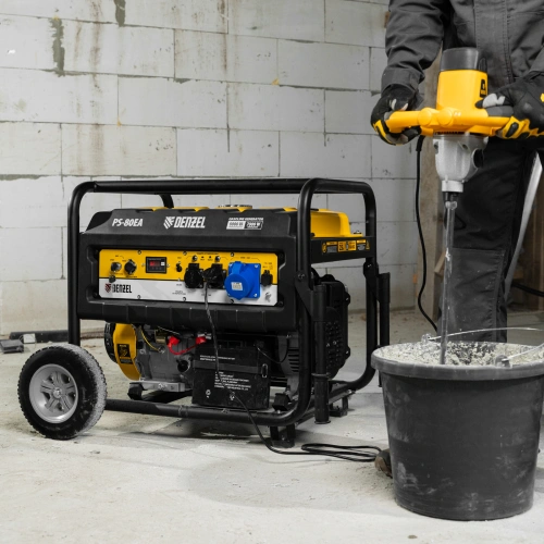 Генератор бензиновый PS 80 EA, 8.0 кВт, 230 В, 25 л, коннектор автоматики, электростартер Denzel по ценам производителя в Воронеже с доставкой по всей России