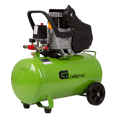 Компрессор воздушный КК-1500/50, 1.5 кВт, 198 л/мин, 50 л, прямой привод, масляный Сибртех по ценам производителя в Воронеже с доставкой по всей России
