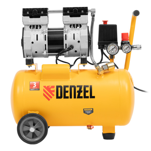 Компрессор DLS950/24 безмаслянный малошумный 950 Вт, 165 л/мин, ресивер 24 л Denzel по ценам производителя в Воронеже с доставкой по всей России