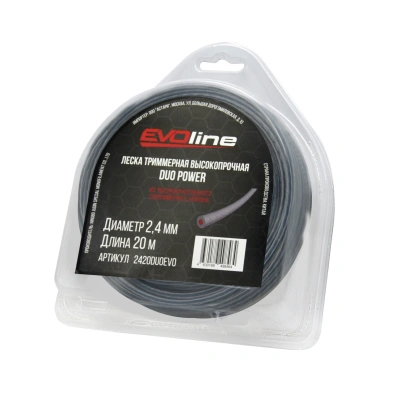 Леска (корд) триммерная EVOline DUO POWER (2.4 мм, 20 метров)