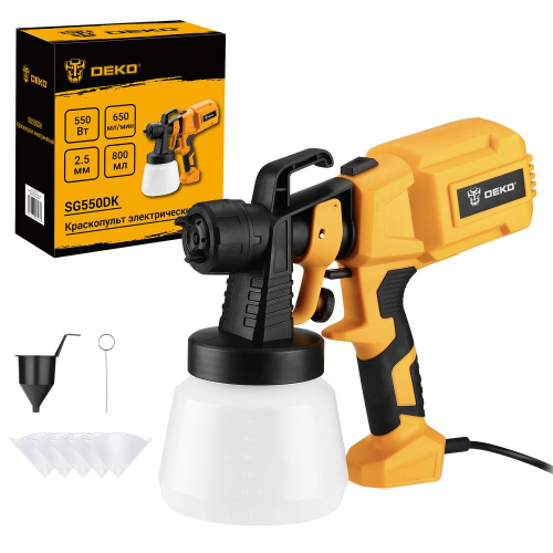 Краскопульт электрический DEKO SG550DK, 800 мл, 550Вт по ценам производителя в Воронеже с доставкой по всей России