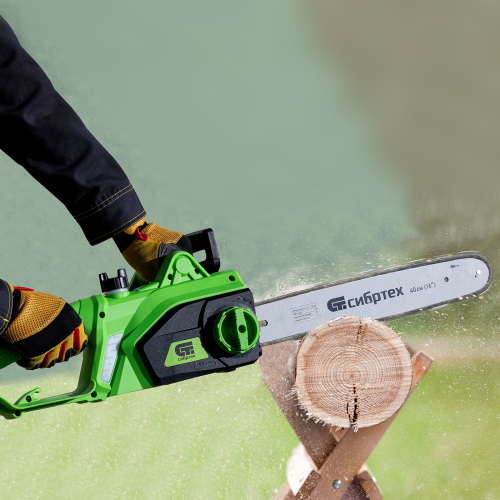Пила цепная электрическая ПЦЭ-2000П с поперечным двигателем, 2.0 кВт, 16'' (40 см) Сибртех по ценам производителя в Воронеже с доставкой по всей России