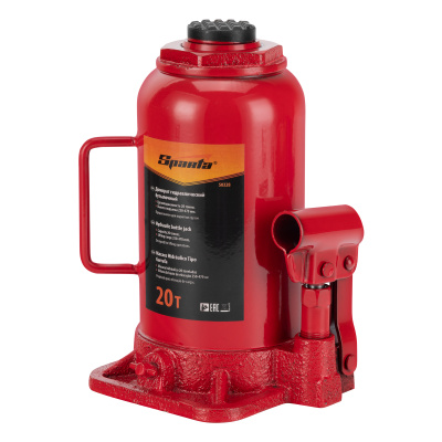 Домкрат гидравлический бутылочный, 20 т, h подъема 250-470 мм Sparta купить в Москве с доставкой по всей России | ProtosMarket.ru