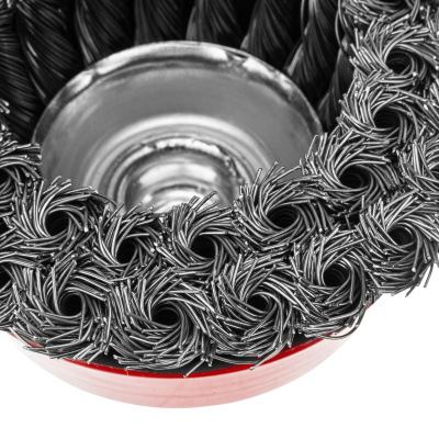 Щетка для УШМ, 100 мм, М14, "чашка", двухрядная, крученая проволока 0.5 мм Matrix по ценам производителя в Воронеже с доставкой по всей России