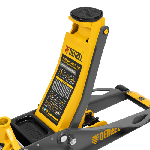Домкрат гидравлический подкатной, 3 т, 75-500 мм, быстрый подъем, низкий подхват, проф. Denzel по ценам производителя в Воронеже с доставкой по всей России