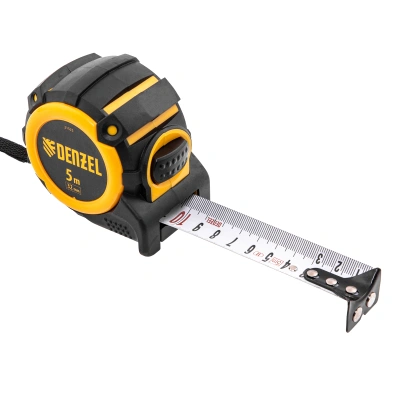 Рулетка 5м х 32мм, автоматич. фиксац., нейлон. покрытие, магнит. зацеп, двухстор. разметка Denzel по ценам производителя в Воронеже с доставкой по всей России