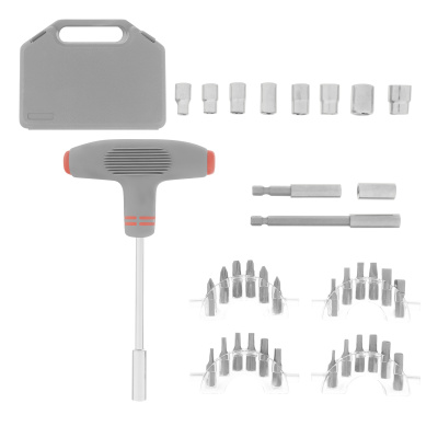 Отвертка с Т-образной эргономичной ручкой и набором насадок, 36 шт, CrV, пластиковый бокс Matrix по ценам производителя в Воронеже с доставкой по всей России