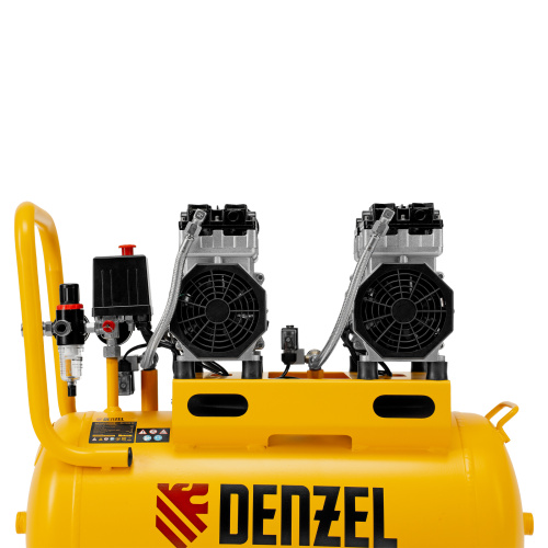 Компрессор безмасляный, малошумный DLS 1500/50, 1500 ВТ, 2x750, 50 л, 260 л/мин Denzel по ценам производителя в Воронеже с доставкой по всей России