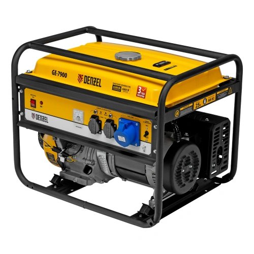 Генератор бензиновый GE 7900, 6.5 кВт, 220 В/50 Гц, 25 л, ручной пуск Denzel по ценам производителя в Воронеже с доставкой по всей России