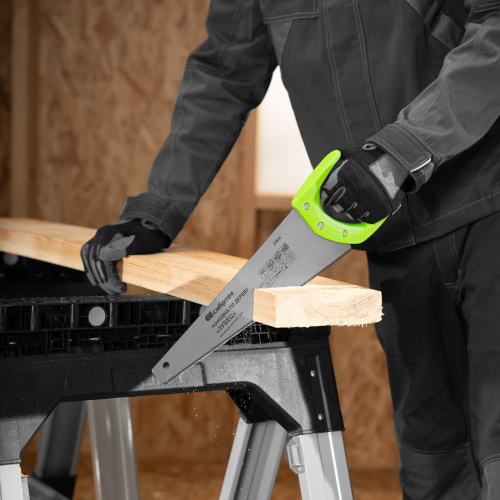 Ножовка по дереву"Зубец" для точных пильных работ, 350 мм, каленый зуб 2D, 14 TPI, двухкомпонентная рукоятка Сибртех по ценам производителя в Воронеже с доставкой по всей России