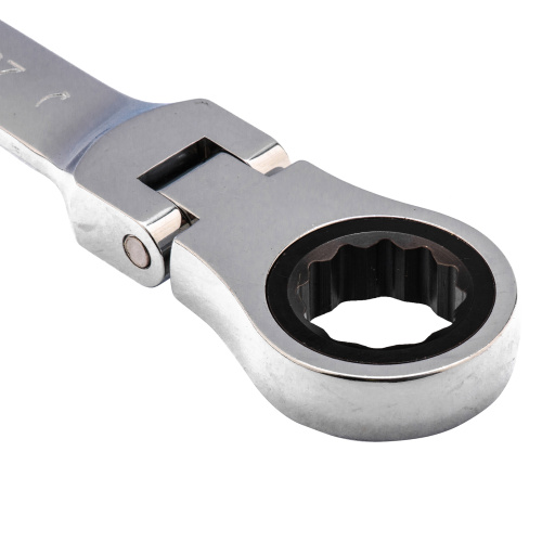 Ключ комбинированный трещоточный, 27 мм, CrV, шарнирный, зеркальный хром Matrix по ценам производителя в Воронеже с доставкой по всей России