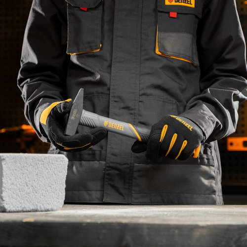 Молоток слесарный, 300 г, кованый, фибергласовая рукоятка c TPR покрытием Denzel по ценам производителя в Воронеже с доставкой по всей России