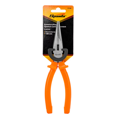 Длинногубцы прямые Classic, 180 мм, шлифованные, пластмассовые рукоятки Sparta по ценам производителя в Воронеже с доставкой по всей России