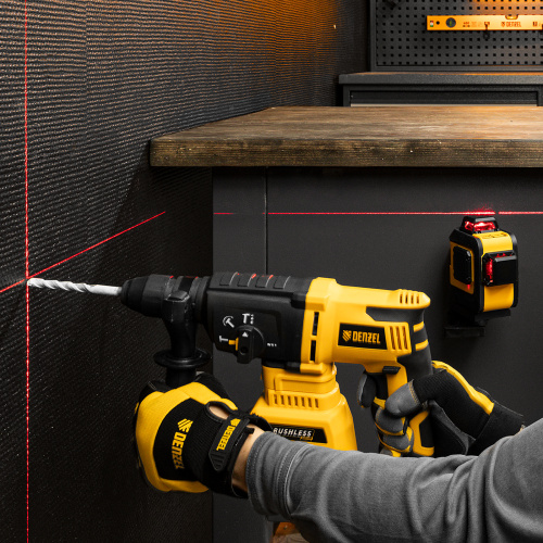 Лазерный уровень мультипризменный LX 360-2 Red, 30 м, 635 нм, аккумулятор Li 2800 мАч, резьба 5/8" Denzel по ценам производителя в Воронеже с доставкой по всей России