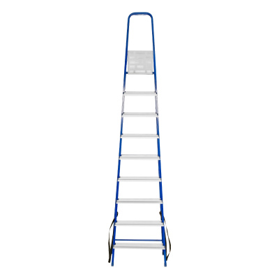 Стремянка, 9 ступеней, стальной профиль, алюминиевые ступени Сибртех по ценам производителя в Воронеже с доставкой по всей России