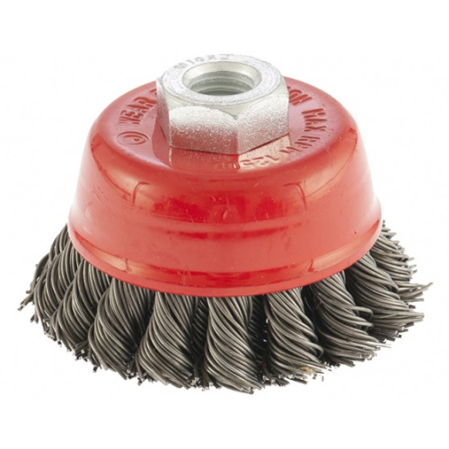 Щетка для УШМ, 75 мм, М14, "чашка", двухрядная, крученая проволока 0.8 мм Matrix по ценам производителя в Воронеже с доставкой по всей России