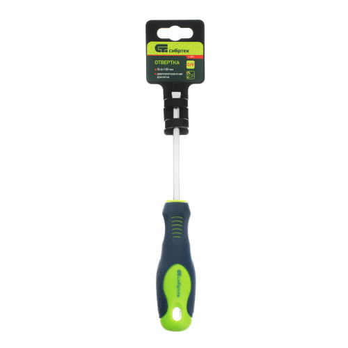Отвертка, SL6 х 100 мм, CrV, двухкомпонентная рукоятка Сибртех по ценам производителя в Воронеже с доставкой по всей России
