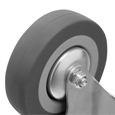 Колесо поворотное с тормозом D 50 мм, крепление  платформенное Сибртех по ценам производителя в Воронеже с доставкой по всей России