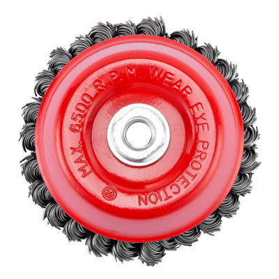 Щетка для УШМ, 125 мм, М14, "чашка", двухрядная, крученая проволока 0.8 мм Matrix по ценам производителя в Воронеже с доставкой по всей России