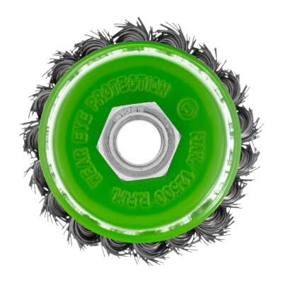 Щетка для УШМ, 75 мм, М14, "чашка", крученая металлическая проволока Сибртех по ценам производителя в Воронеже с доставкой по всей России