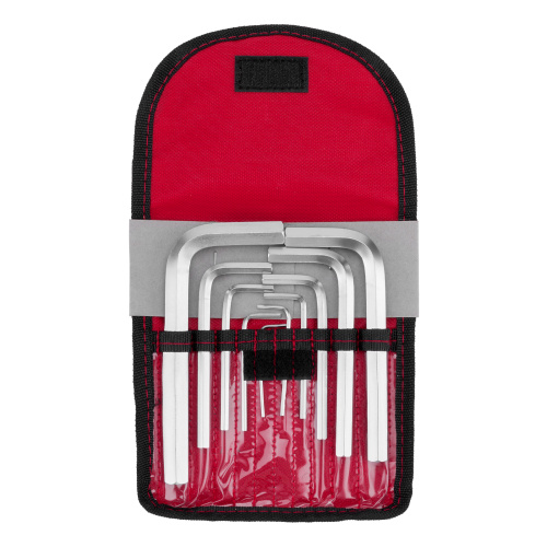 Набор ключей имбусовых HEX, 1.5-12 мм, CrV, 10 шт, короткие, сатин, чехол Matrix по ценам производителя в Воронеже с доставкой по всей России