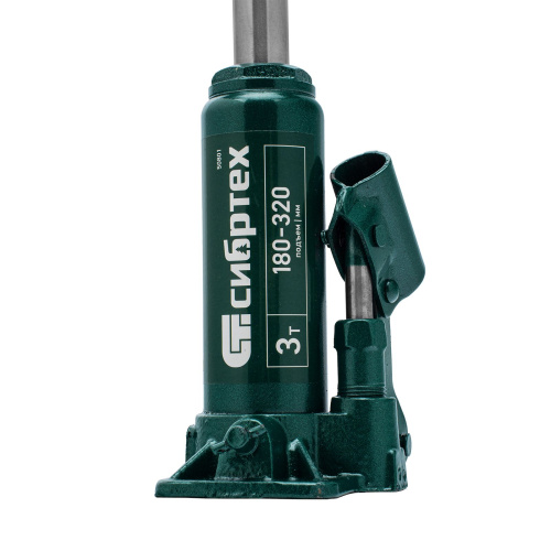 Домкрат гидравлический бутылочный, 3 т, 180-320 мм Сибртех по ценам производителя в Воронеже с доставкой по всей России