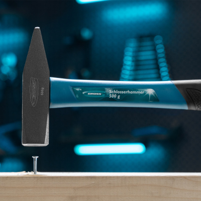 Молоток слесарный, 500 г, квадратный боек, фибергласовая обрезиненная рукоятка Gross по ценам производителя в Воронеже с доставкой по всей России