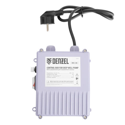 Скважинный насос DWC-4-80, центробежный, диаметр 4", 1500 Вт, 5700 л/ч, напор 80 м Denzel по ценам производителя в Воронеже с доставкой по всей России