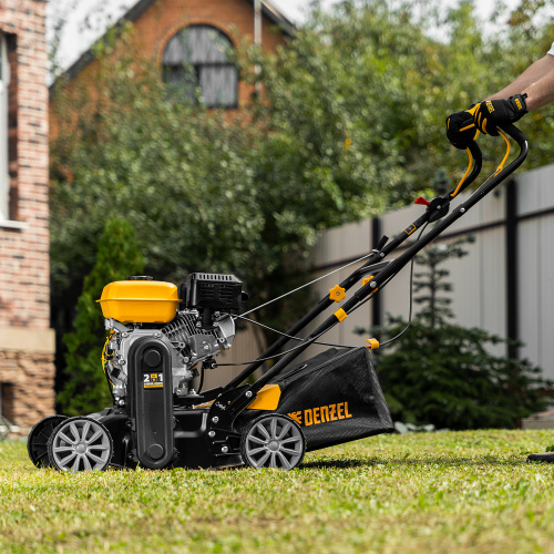 Скарификатор-аэратор бензиновый SAG-400, 212 см3, -15/+10 мм, 40 см Denzel по ценам производителя в Воронеже с доставкой по всей России