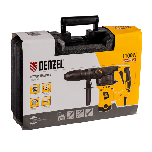 Перфоратор электрический RHV-1100-26, SDS-plus, 1100 Вт, 4 Дж, 3 режима Denzel по ценам производителя в Воронеже с доставкой по всей России
