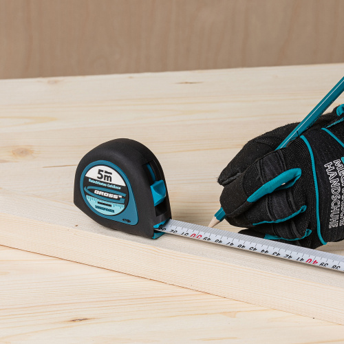 Рулетка "Ergonomisch",5 м x 25 мм,магнитный обрезиненный зацеп Gross по ценам производителя в Воронеже с доставкой по всей России