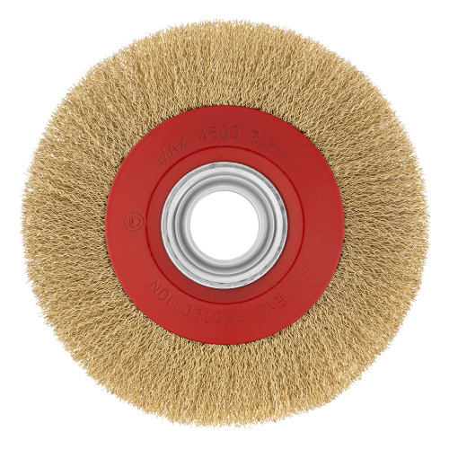 Щетка для точила, 200 мм, посадка 32 мм, плоская, латунированная витая проволока Matrix по ценам производителя в Воронеже с доставкой по всей России