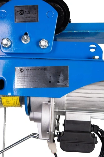 С ТЕЛЕЖКОЙ таль электрическая TOR PA 600/1200 кг 20/10 м (серия N) по ценам производителя в Воронеже с доставкой по всей России