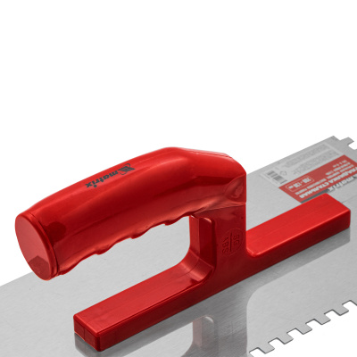 Гладилка из нержавеющей стали, 280 х 130 мм, зеркальная полировка, пластмассовая ручка, зуб 6 х 6 мм Matrix по ценам производителя в Воронеже с доставкой по всей России