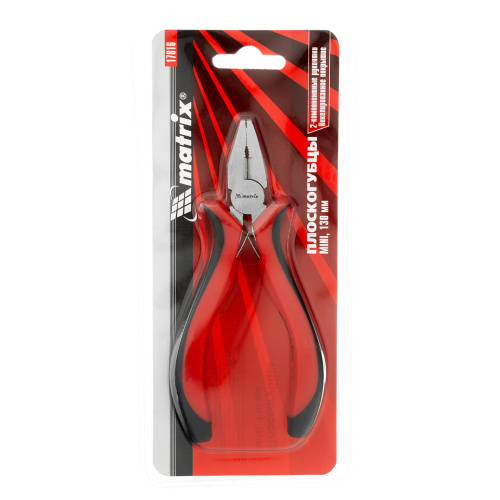 Плоскогубцы Mini, 130 мм, никелированные, авторазжим, двухкомпонентные рукоятки Matrix по ценам производителя в Воронеже с доставкой по всей России