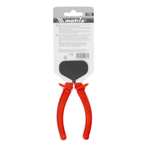 Длинногубцы прямые Econom, 160 мм, шлифованные, пластмассовые рукоятки Matrix по ценам производителя в Воронеже с доставкой по всей России