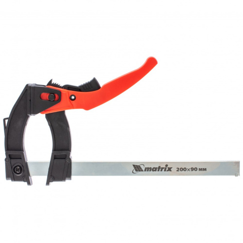 Струбцина реечная быстрозажимная, пластиковый корпус рычажно-храповой механизм, 200 х 90 х 290 мм, штанга 5 х 20 мм Matrix по ценам производителя в Воронеже с доставкой по всей России
