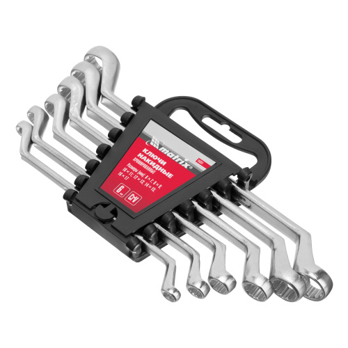 Набор ключей накидных, 6-17 мм, CR-V, 6 шт, полированный хром Matrix по ценам производителя в Воронеже с доставкой по всей России