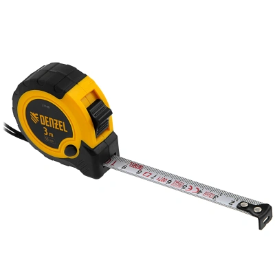 Рулетка 3м х 13мм, двухкомп. корпус, кнопка-пауза Denzel по ценам производителя в Воронеже с доставкой по всей России