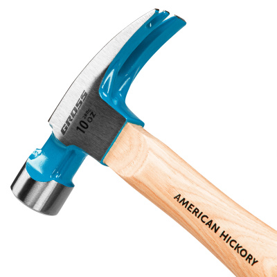 Молоток-гвоздодер, 280 г, угол 75, магнит, обрезиненная рукоятка American hickory GROSS по ценам производителя в Воронеже с доставкой по всей России
