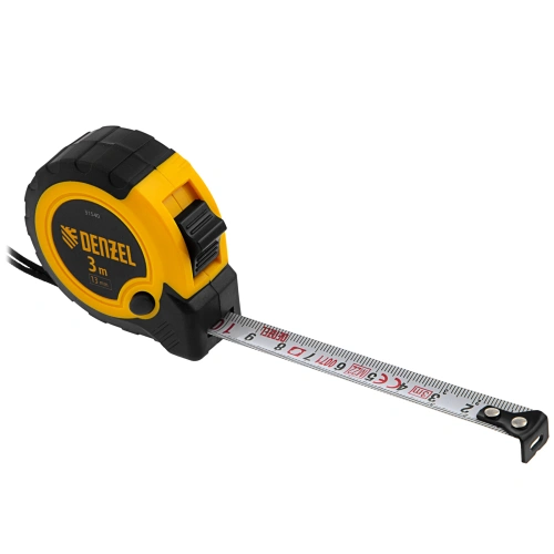 Рулетка 3м х 13мм, двухкомп. корпус, кнопка-пауза Denzel по ценам производителя в Воронеже с доставкой по всей России